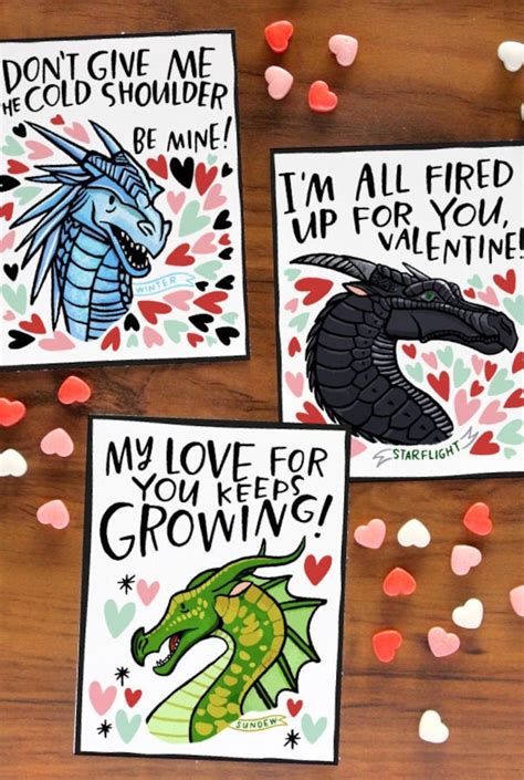 Printable Dragon Valentine
